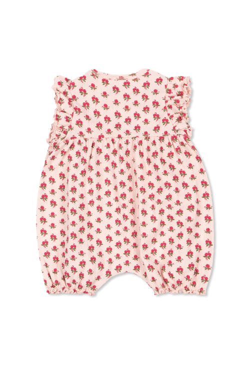 Konges Sløjd Bodysuit With Floral Pattern, Unisex, Pink