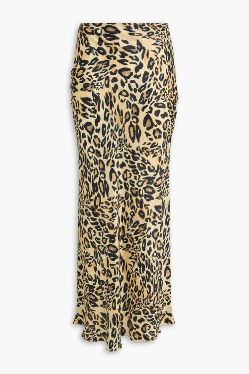 Sabeen leopard-print silk-twill maxi skirt - Animal print - XXS