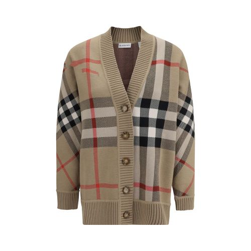 Check Archive Cardigan — Beige