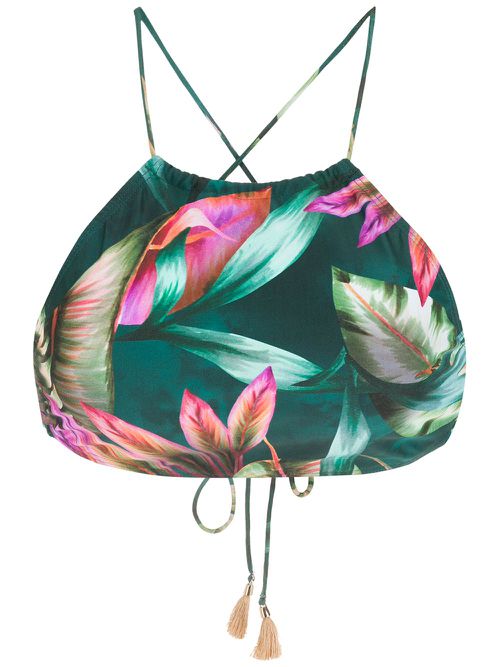 Ilana leaf-print bikini - Green