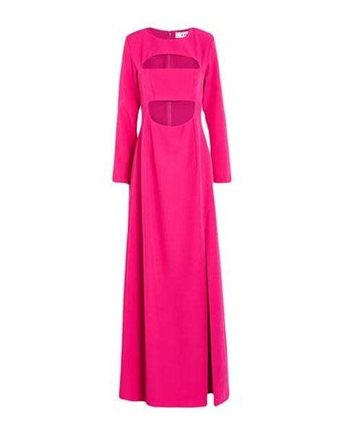 Woman Maxi dress Fuchsia Size 6 Polyester, Elastane
