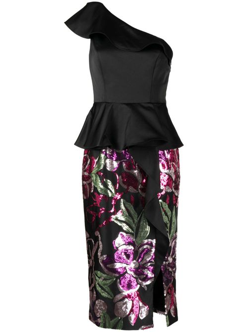 Sequin-embellishment dress - Black