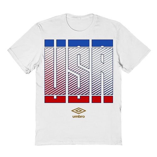 Men's Umbro USA Country Stack Graphic Tee, : , White