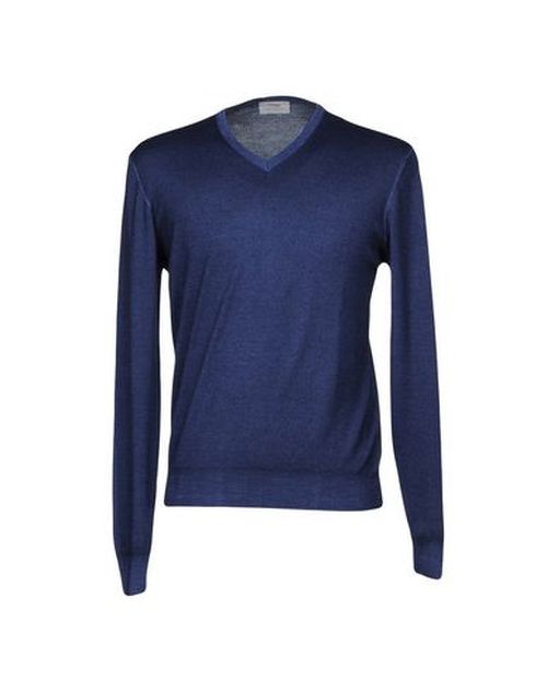 Man Sweater Midnight blue Size 34 Virgin Wool