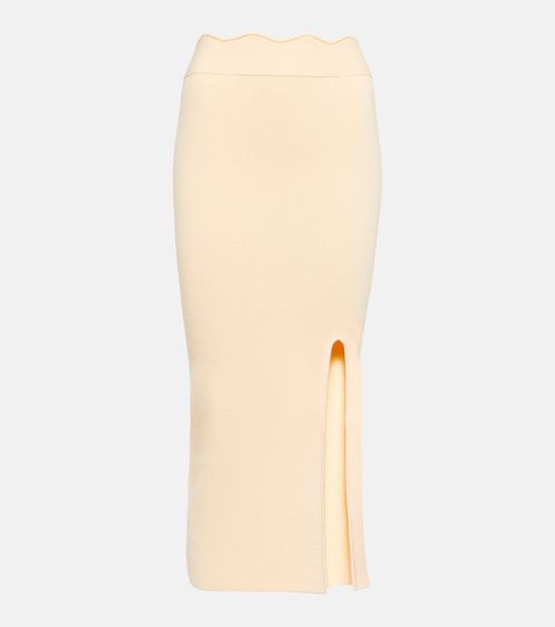 Galvan Delia scalloped midi skirt