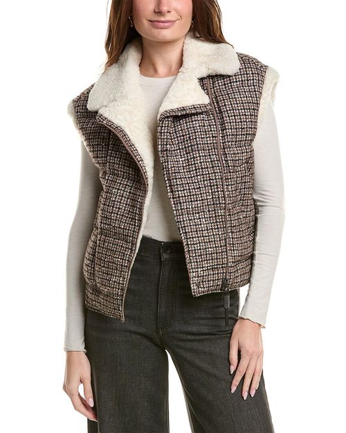 Shearling-Trim Wool & Alpaca-Blend Vest