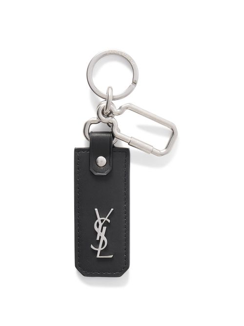 Cassandre Leather and Silver-Tone Key Fob