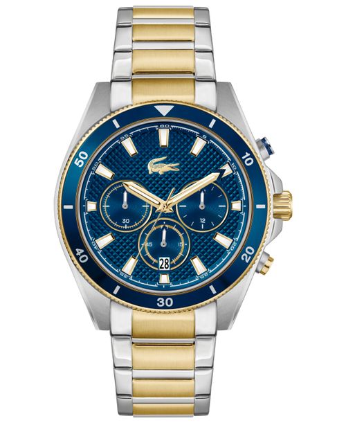 Men's Mainsail Two Tone Stainless Steel Bracelet Watch, 43mm - Blue