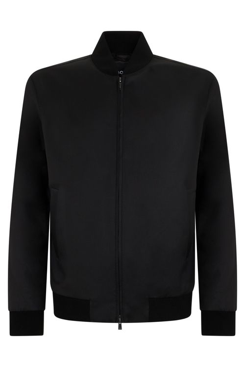 Virgin Wool Blouson Jacket — Black