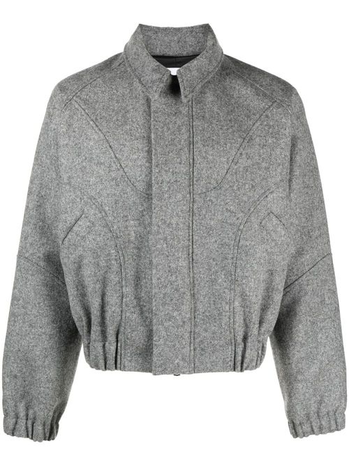 Ji Ji panelled zipped bomber jacket - Grey