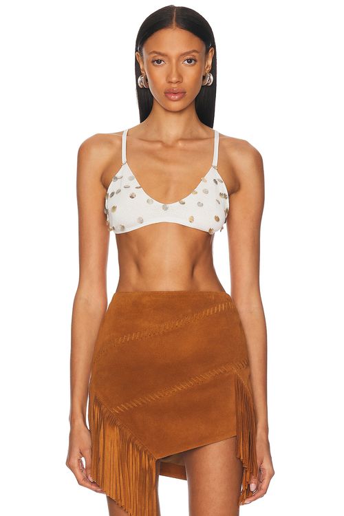 SIEDRES Agnet Bra Top in White - White.  XS also in L