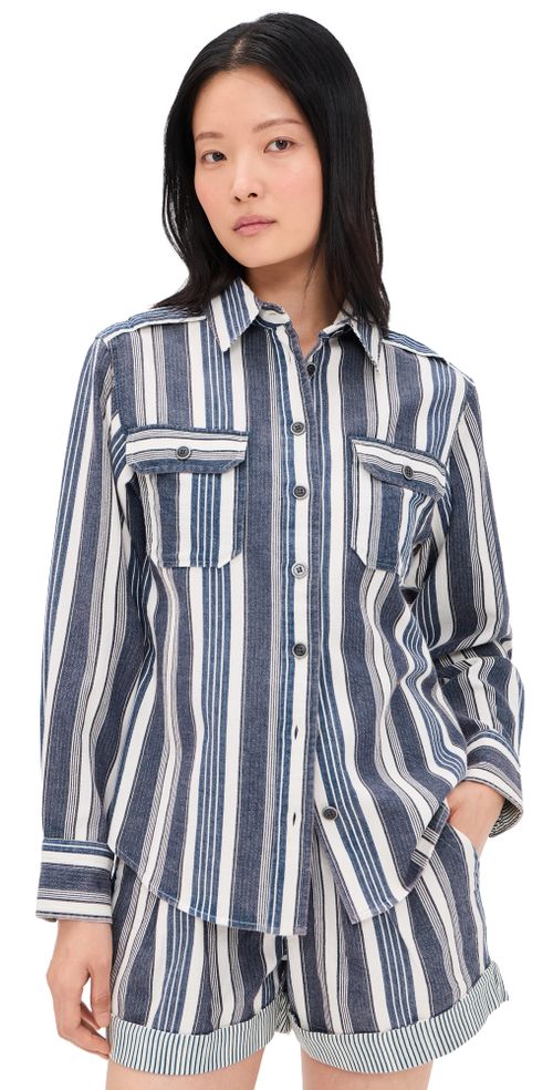 Gelva Shirt Ecru/Blue