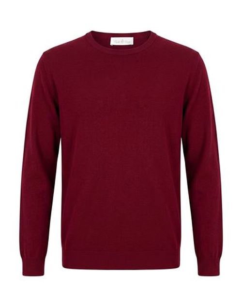 Man Sweater Burgundy Size 40 Merino Wool, Cashmere