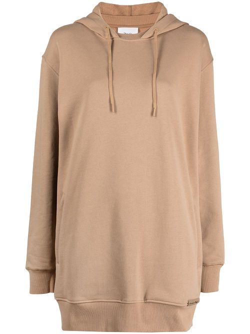 Drawstring-hooded dress - Neutrals