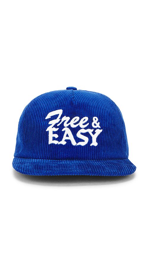 The Hundreds x Free And Easy Don't Trip Snapback Hat in Royal Blue. a