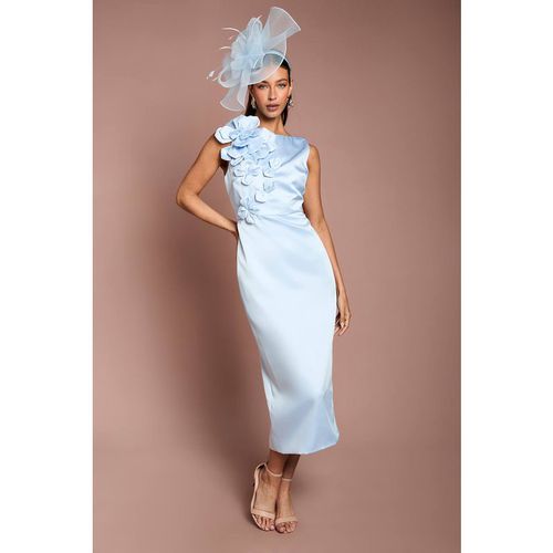 Coast Women's Corsage Satin Pencil Dress in Light Blue