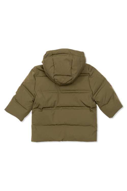 Down Jacket With Detachable Hood, Unisex, Green