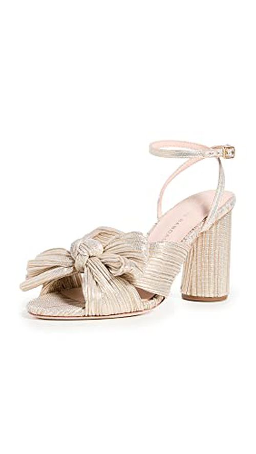 Loeffler Randall Women's Camellia Pleated Bow Heel with Ankle Strap