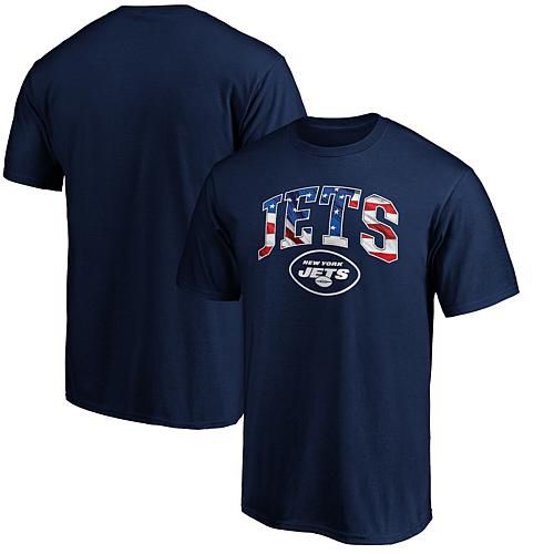 Men's Fanatics Navy New York Jets Banner Wave Logo T-Shirt - Size 4XL