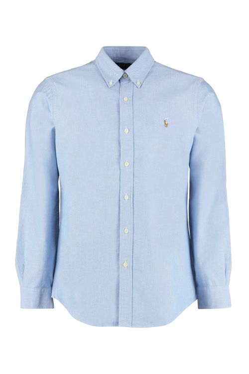 Ralph Lauren-Inspired Embroidered Cotton Button-Down Shirt