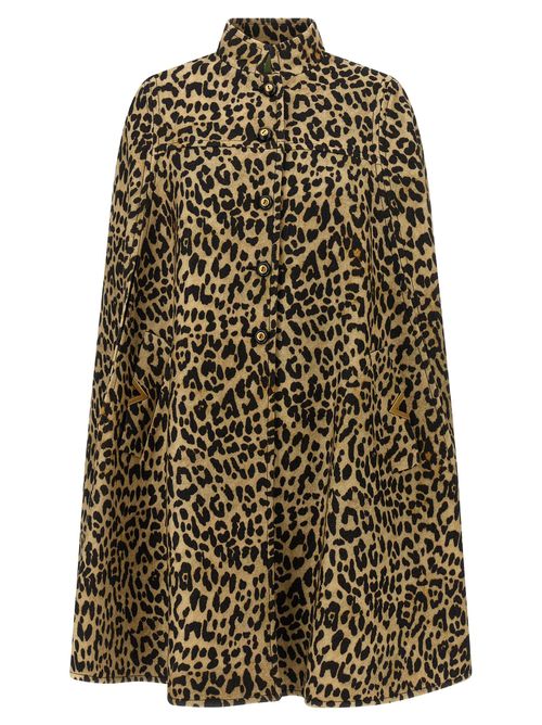 Cape In Animalier Cloth Capes Brown