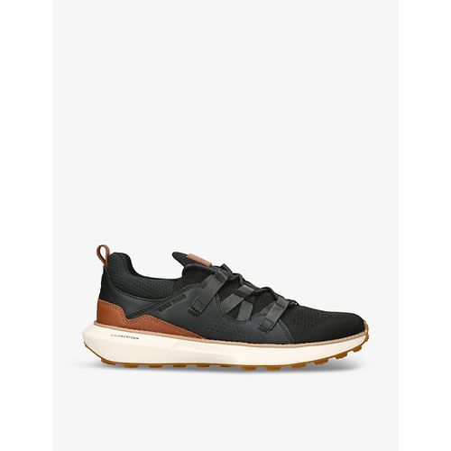Mens Black GrandPrø Stitchlite II Panelled Woven Mid-top Trainers 7