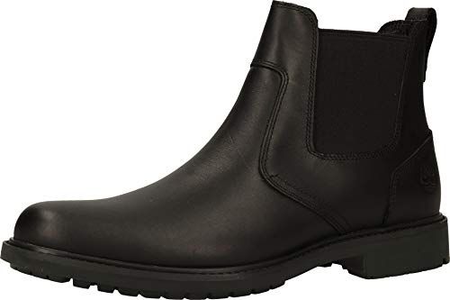Timberland Mens Earthkeepers Stormbuck Chelsea Black Leather Boots
