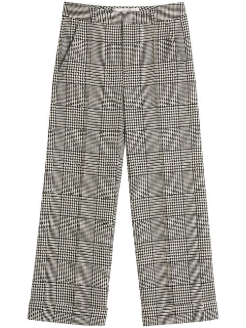 Tartan-check trousers - White