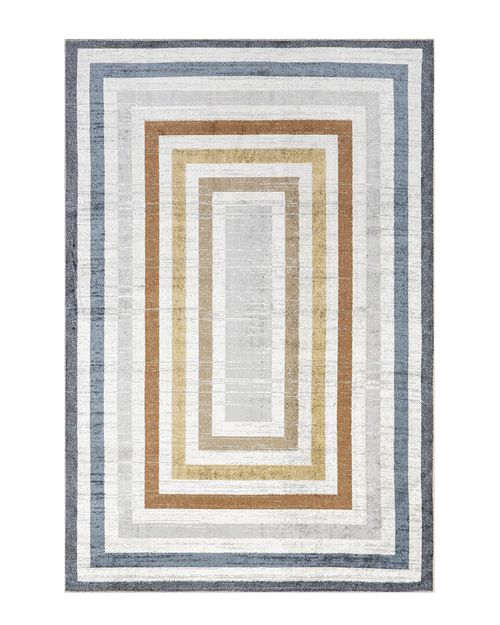 NuLOOM Alienor SpinClean Striped Machine Washable Polyester Rug