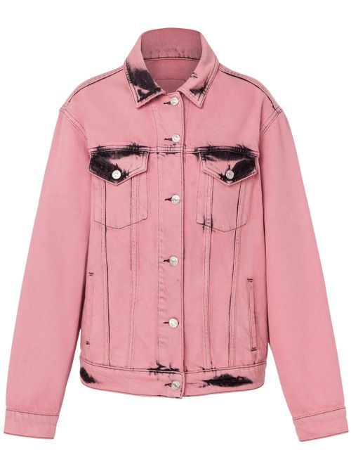 Button-down denim jacket - Pink