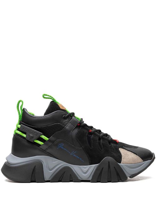 Squalo "Black/Fluorescent Green" sneakers
