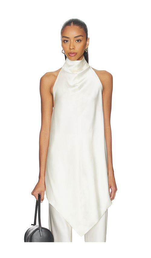 EAVES Ashild Halter Top in Ivory. L. Also in M, S, XL