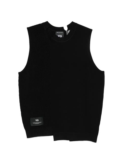 Gfx Knitted Vest With Perforated Details