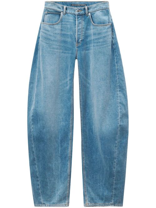 Mid-rise wide-leg jeans - Blue