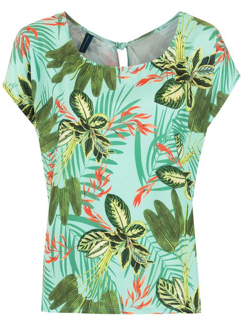 Symi tropical print T-shirt - Green