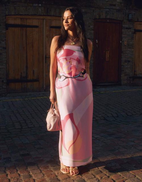 boho maxi dress lace Ivory Lace A-line Long Sleeves Boho Wedding Dress MW766