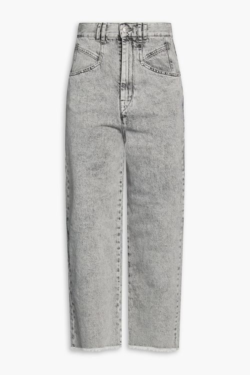 Dilali cropped high-rise tapered jeans - Gray - FR 36