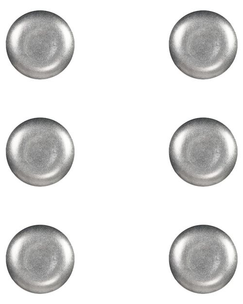 Set of 6 Moab Stainless Steel Coupe Dinnerware: 6.5in Round Plate