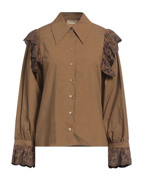 Momoní Woman Shirt Camel Size 2 Cotton