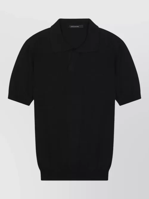 Tagliatore - cotton polo shirt short sleeves ribbed he