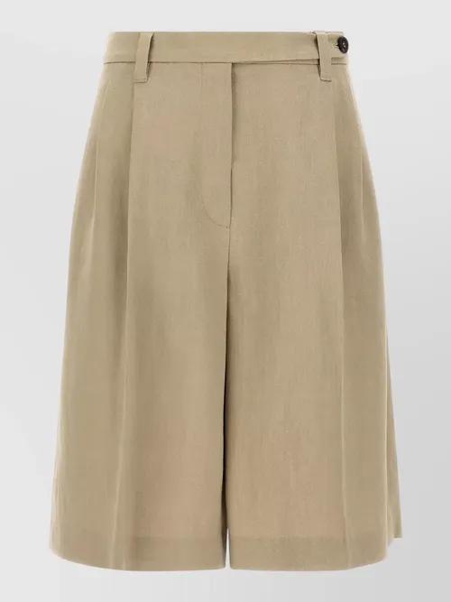 Brunello Cucinelli - tailored bermuda shorts pleats belt loop