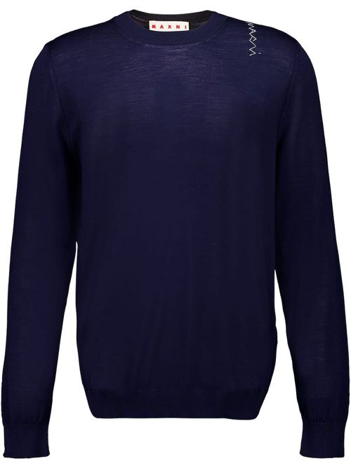 Marni embroidered sweater - Blue