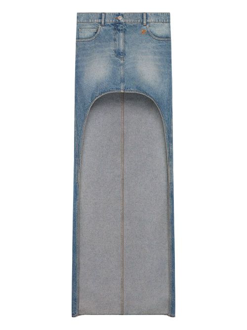 CourrÃ¨ges Denim cotton skirt