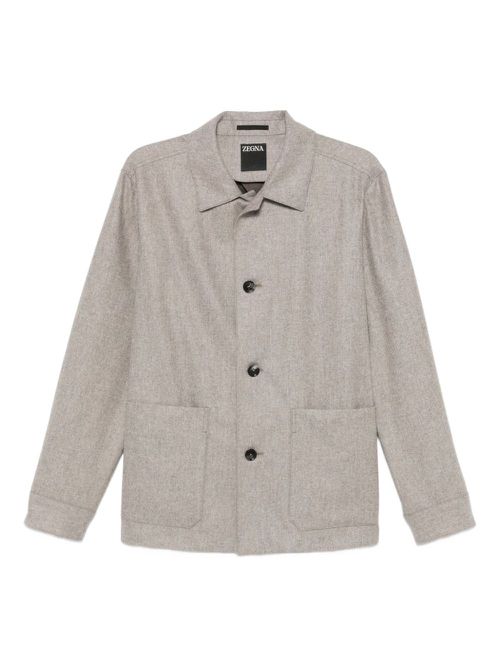 Button-up textured jacket - Neutrals