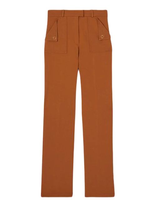 Ladies Biscuit Pocket Detail Jersey Tailored Trousers