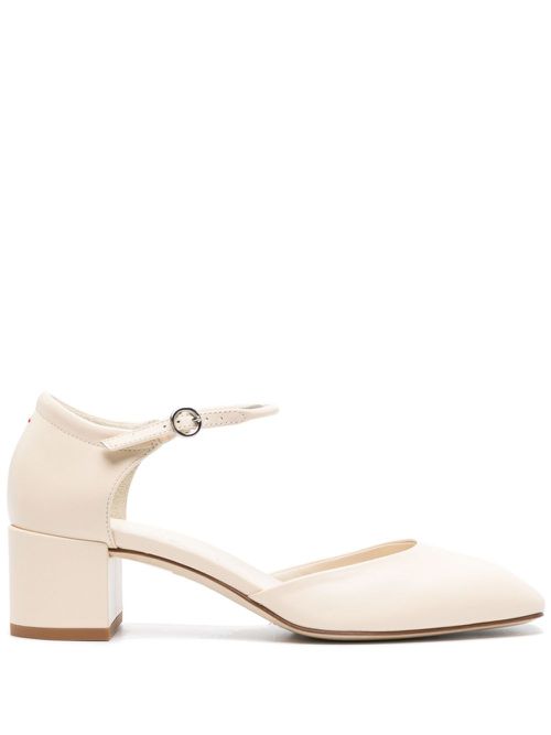 Magda 45mm leather pumps - White