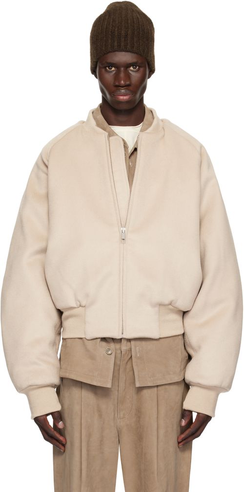 Entire Studios Off-White Raglan Bomber Jacket