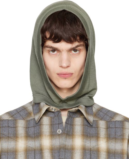 Rick Owens Green Hollywood Cashmere Hood