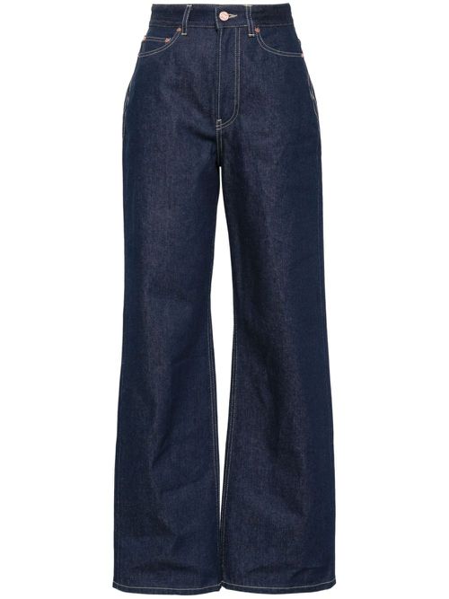 장 폴 고티에 여성 The Conical cotton jeans - 블루 FJE123ID015