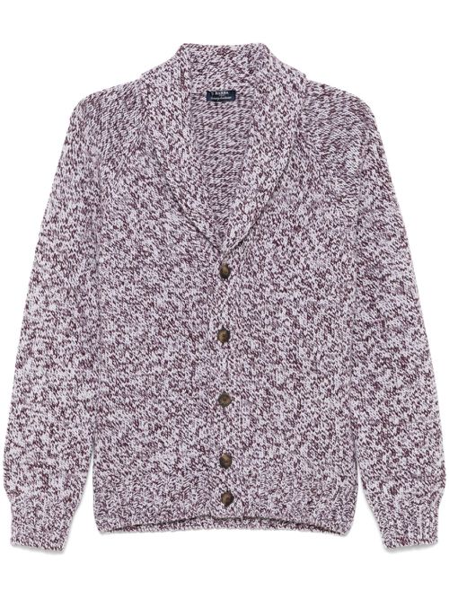 Virgin wool cardigan - Purple
